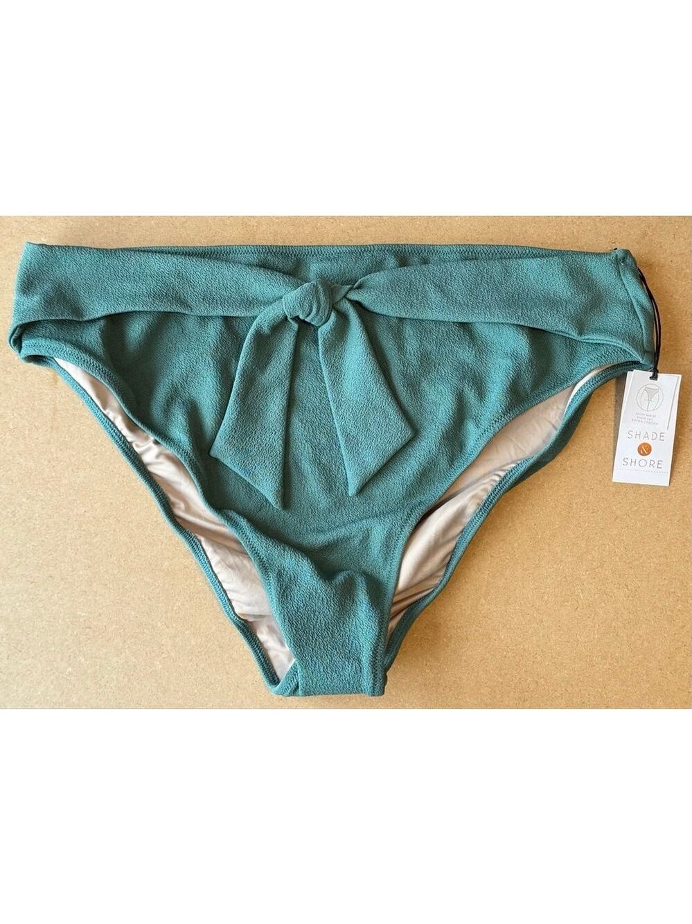 Women's Shade & Shore Teal High Waist Bikini Bottom XL